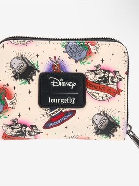Loungefly Disney Hocus Pocus Cream Pink Black Zip Wallet